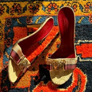 Authentic Gucci GG Supreme Canvas Slides